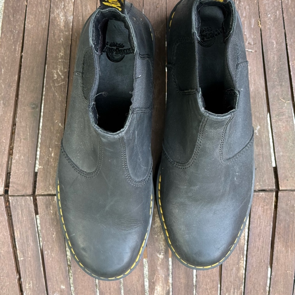 Dr. Martens Black Leather Men's Shoes
